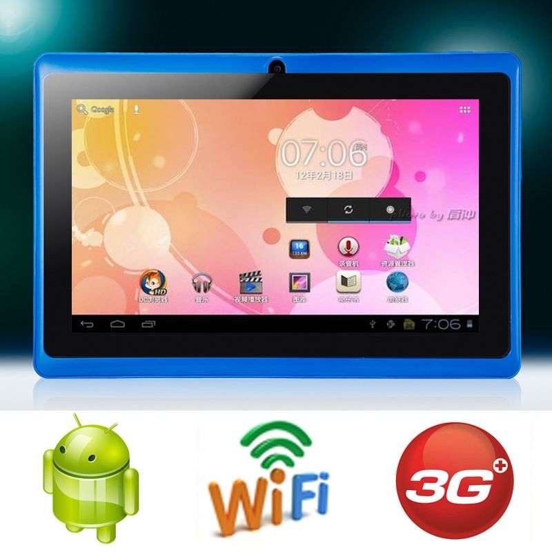 Dual Camera *BLUE* - 7 Inch Android 4.0 - 512MB RAM - 4GB built-in memory- 3G - WIFI