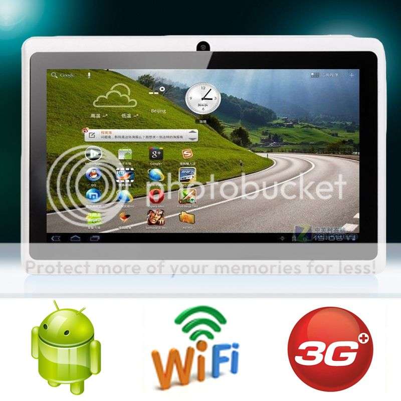 Dual Camera *WHITE* - 7 Inch Android 4.0 - 512MB RAM - 4GB built-in memory- 3G - WIFI