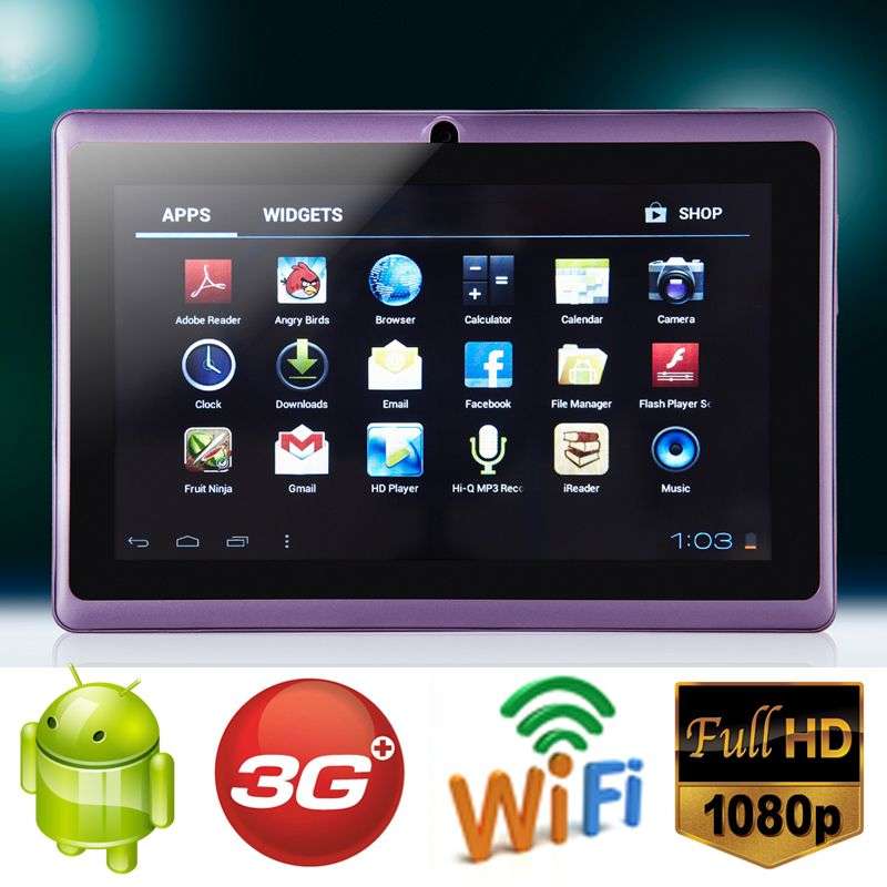 *LOCAL STOCK*PURPLE* 7 Inch Android 4.0 Tablet PC-3G-WIFI-Capacitive-24Hr Delivery