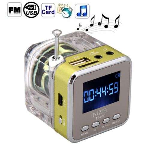 *LOCAL STOCK* Mini Portable Speaker USB Digital MP3 Player HiFi Micro SD/TF LCD FM Radio