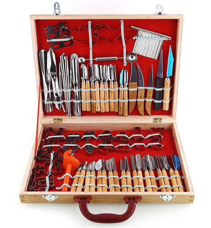 *LOCAL STOCK* New Pro 80Pcs Kitchen Fruit Vegetable Carving Chisel Tool Set Kitchen Chef Gift