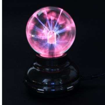 -LOCAL STOCK- 4 ports USB HUB Plasma Ball Sphere Light Lamp Desktop Light Show Novelty Gift