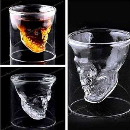 *LOCAL STOCK* Surprising Crystal Skull Head Shot Glass Glasses Cup Drinking Ware