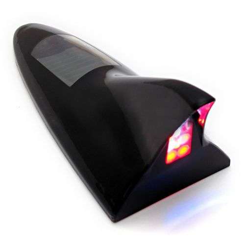 *LOCAL STOCK* New Solar LED Flashing Car Shark Fin Warning Anti-rear-end Tail Light 8 LED ~ BLACK