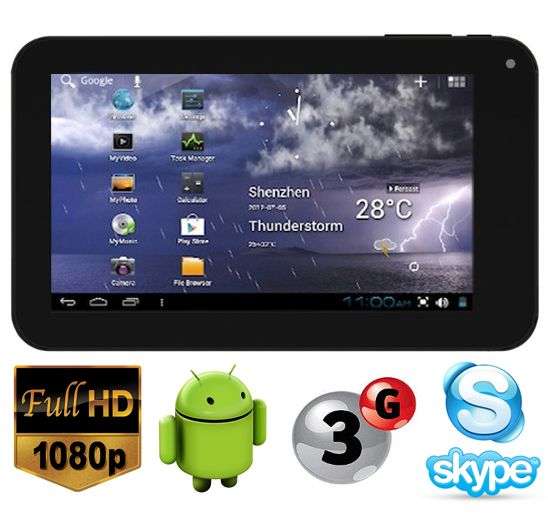 *LOCAL STOCK* Dual Camera*Aquamarine* 7" Android 4.0 Tablet PC-3G-WIFI