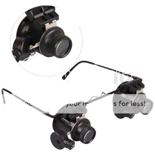 *LOCAL STOCK* Jeweler Watch Repair 20X Binocular Magnifier Magnifying Loupe Lens LED Light