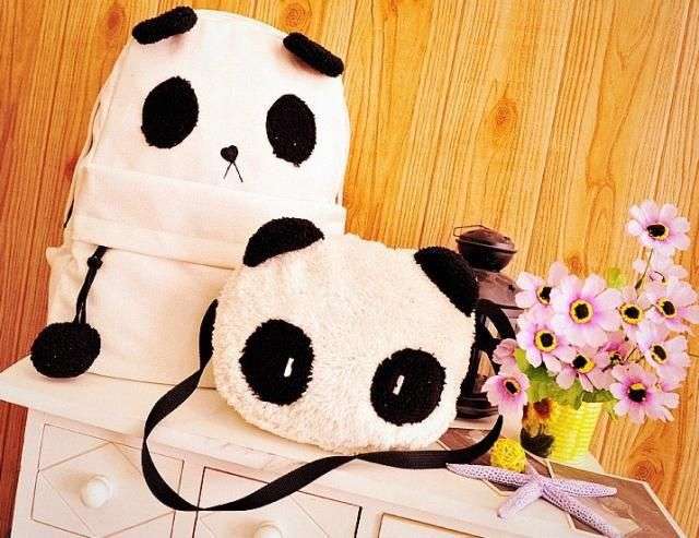 *LOCAL STOCK* Cute Panda Bag Backpack Rucksack School Bag Satchel handbags (including Two)