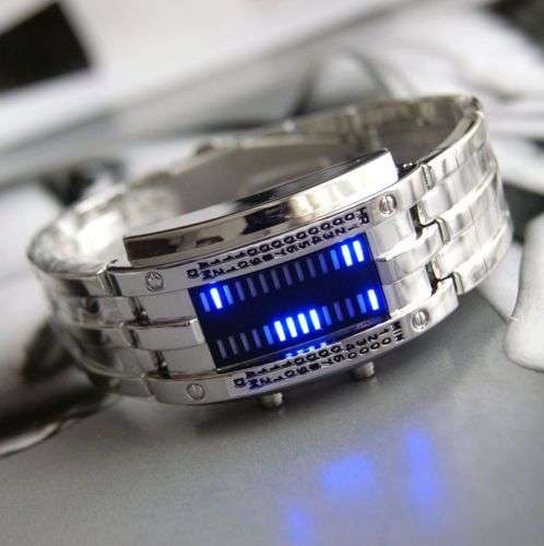 *LOCAL STOCK* Long-lasting Shockproof Army Style LED Watch with 28 Blue LED lights Watches