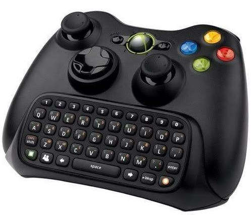 Crazy Auction Microsoft Xbox 360 Black Chatpad Keyboard w/ White LED Lights Chat pad