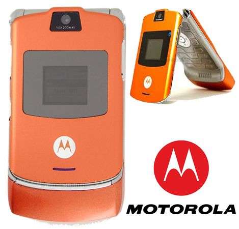 Clearance Sale !!! GENUINE Motorola RAZR V3,UNLOCKED Cellphone~Color Orange