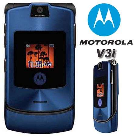 Exclusive Color !!! GENUINE Motorola RAZR V3i ,UNLOCKED Cellphone~Color Dark Blue