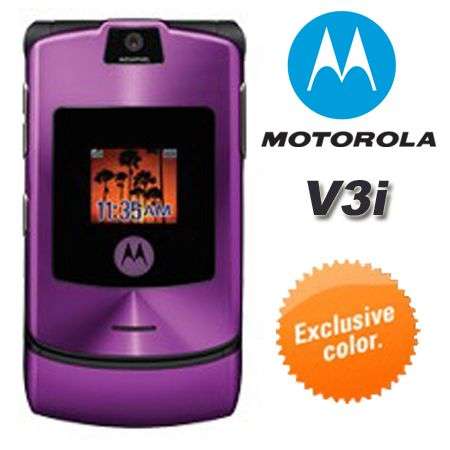 Exclusive Color !!! GENUINE Motorola RAZR V3i ,UNLOCKED Cellphone~Color Purple