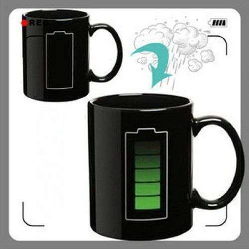 *LOCAL STOCK* Battery Color Changing Thermometer Heat Sensitive Porcelain Tea Coffee Mug