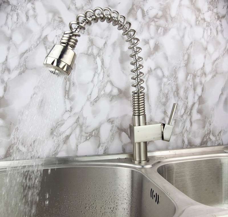 *LOCAL STOCK* X-LARGE Luxurious nickel brushed kitchen pull out spray basin sink faucet taps mixer