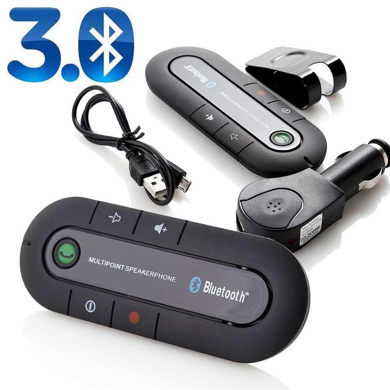 *LOCAL STOCK* SLIM DESIGN Wireless Bluetooth Magnetic Handsfree Car Kit Speaker Phone Visor Clip