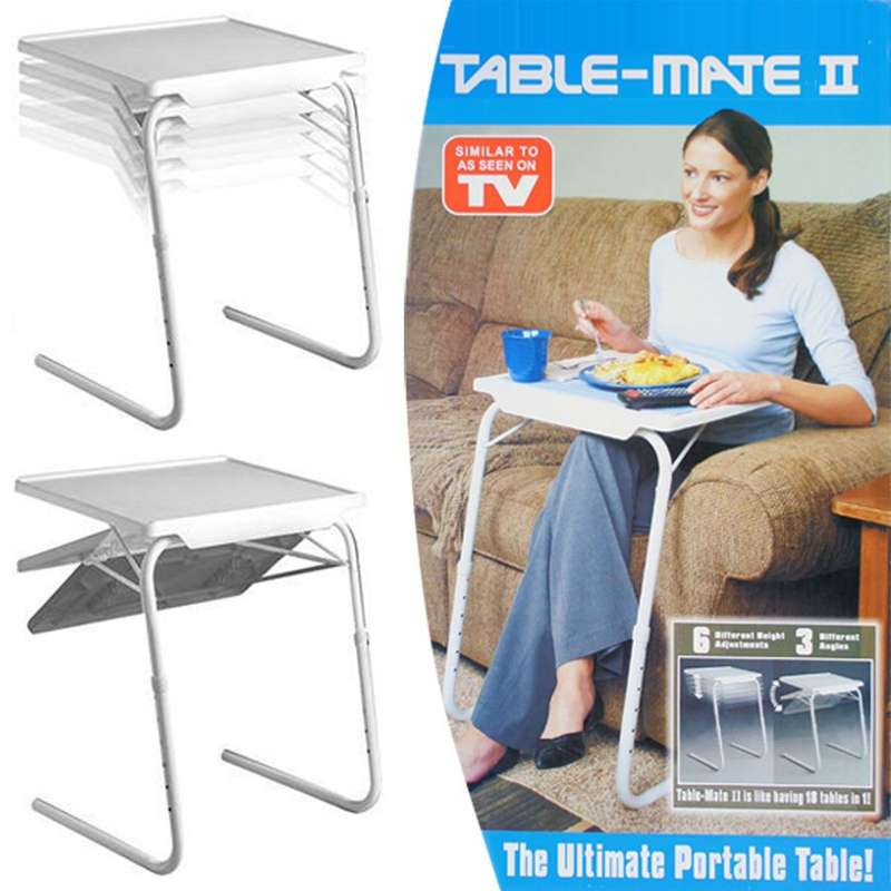 *LOCAL STOCK* TABLE MATE II NEW PORTABLE ADJUSTABLE FOLDING TABLE TV DINNER LAPTOP TRAY