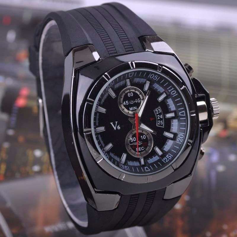 *LOCAL STOCK* Luxury Fashion Sport V6 Watch Men Leisure Fashion Tyre Style Watch