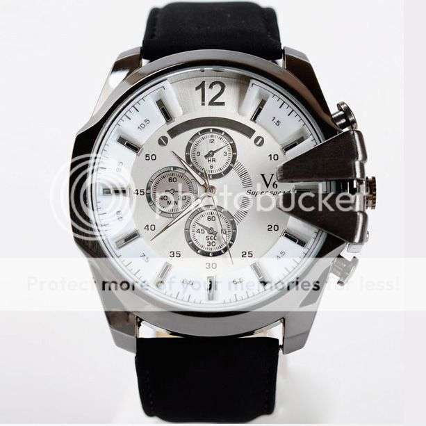 *LOCAL STOCK* Luxury Military Army Quartz Analog Fashion Mens leather Strap V6 Sport Wrist watch