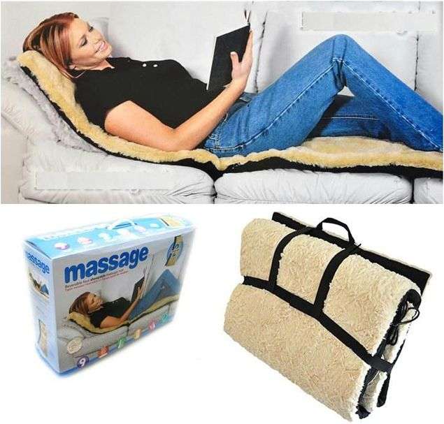 *LOCAL STOCK* Luxury Soft Velvet Massage Mat Remote Control Full Body Massager Vibration And Heat
