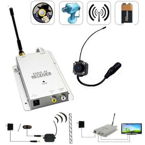 *LOCAL STOCK* Wireless Mini Security Cam Transmitter with Channel Receiver IR night vision Full Kit
