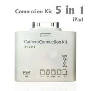 *LOCAL STOCK* 5 in1 Camera Connection Kit Card Reader USB SD TF MS MMC For Ipad1/2 - 24Hr Delivery