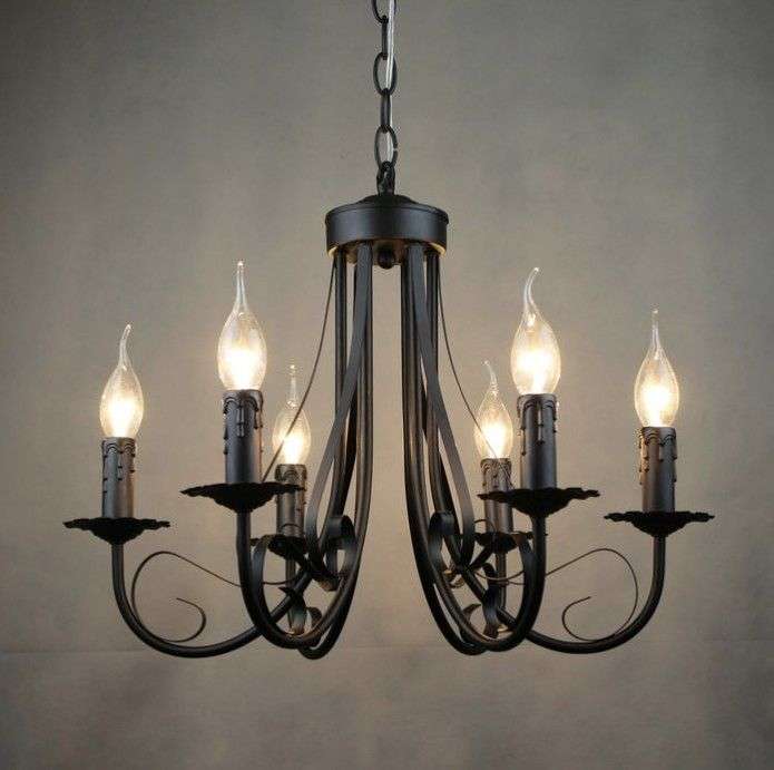*Local STOCK* NEW Black Iron 6-light Home Decor Tuscany Candle Style Hanging Light Fitting
