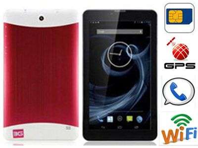 Newest version !!! 7 Inch ANDROID 4.2 Tablet - Call Function - 3G - WIFI - Bluetooth - GPS ~ RED