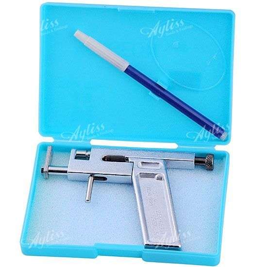 *LOCAL STOCK* New Professional Steel Ear Nose Navel Body Piercing Guns Mirror Pen Tool Kit Set