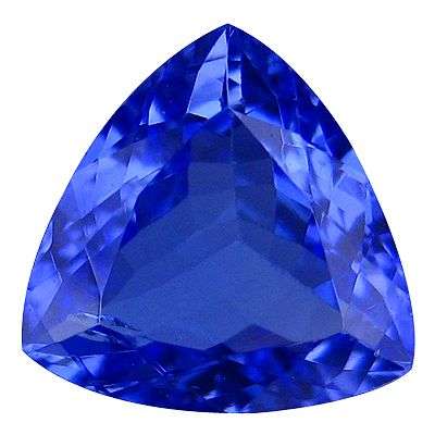 0.85Ct SENSATIONAL  PURPLE BLUE TRILLION TANZANITE