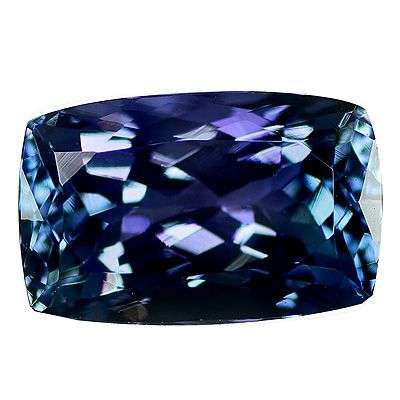 1.93Ct AAA~ STUNNING LUSTER NATURAL CUSHION PURPLE BLUE TANZANITE