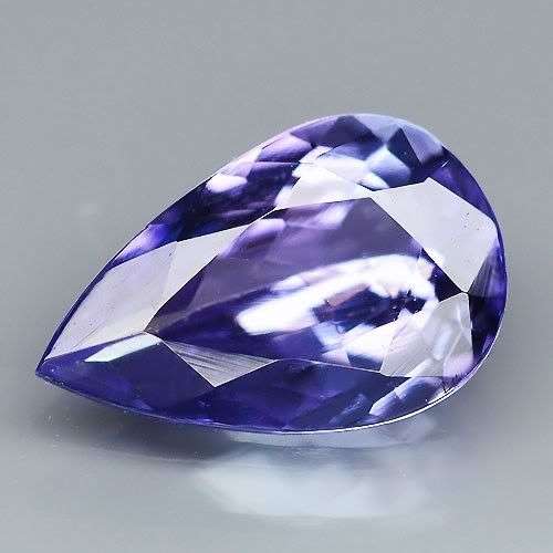 1.24ct - MAGNIFICENT Pear Violet Blue TANZANITE