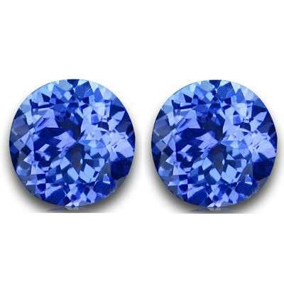 1.84Ct IF~AA~ PERFECT EARRING PAIR NATURAL TANZANITE