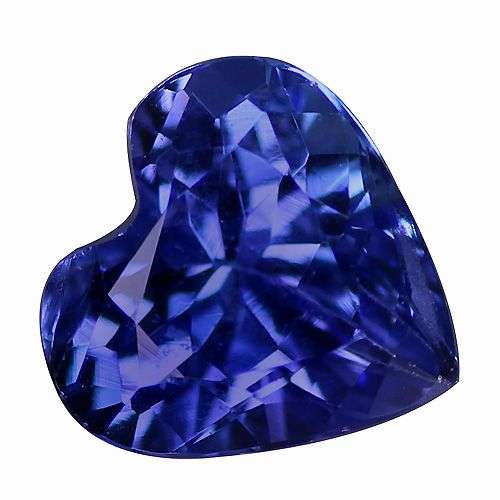 0.83Ct BEAUTIFUL BLUE LUSTER HEART CUT TANZANITE