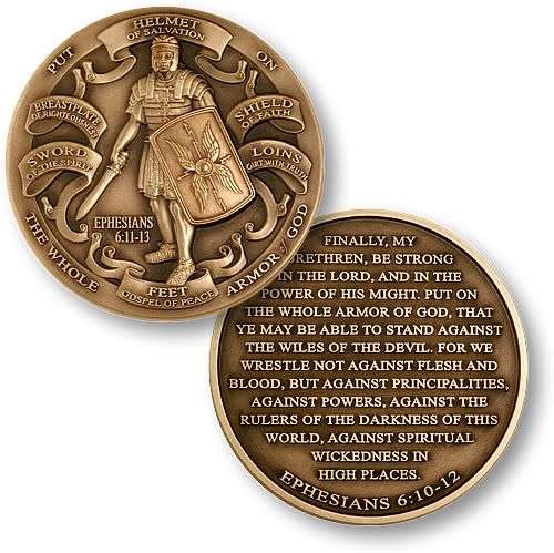ARMOR OF GOD HIGH RELIEF CHALLENGE COIN