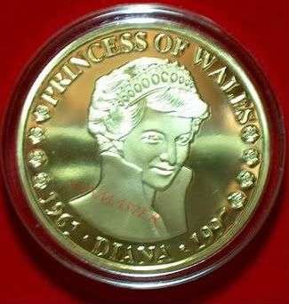 PRINCESS OF WALES GOLD PLATED COIN