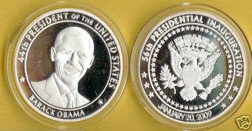 BARACK OBAMA SILVER PLATED COIN