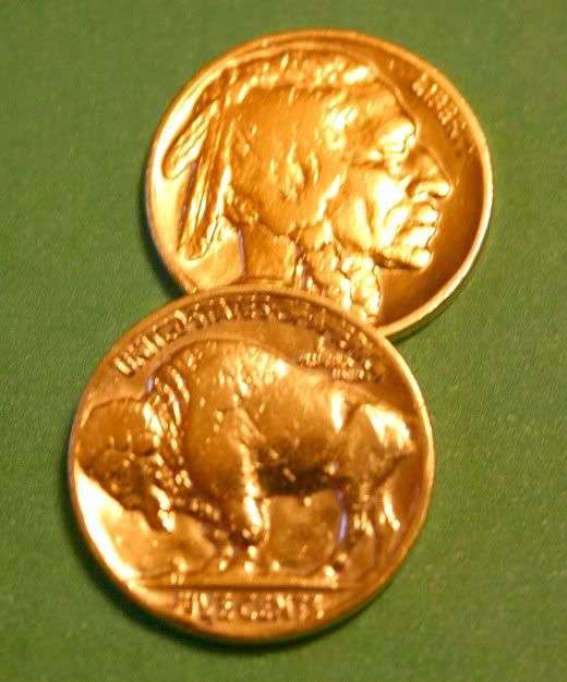 *** 24K GP BUFFALO NICKELS  ***