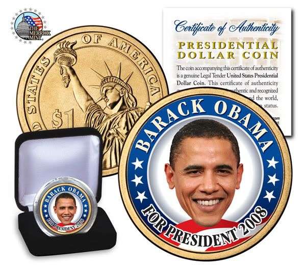 BARACK OBAMA US PRESIDENTIAL DOLLAR $1 COIN *Must See*