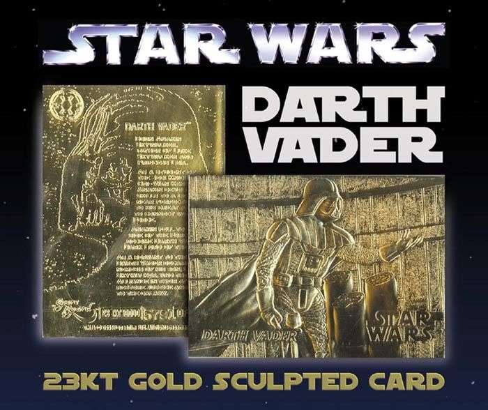 DARTH VADER STAR WARS 23KT GOLD CARD