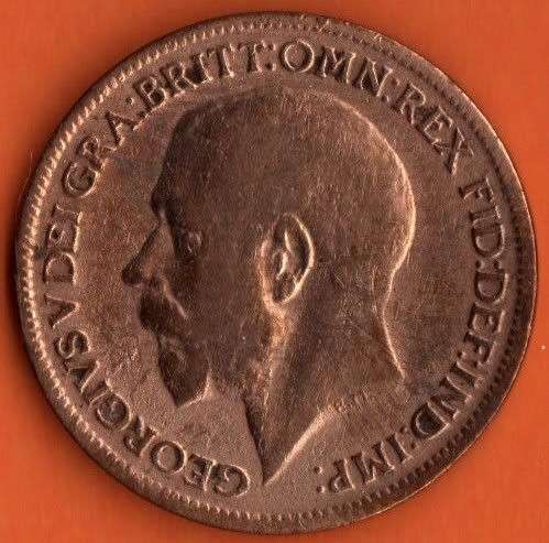 *** 1917 British FARTHING coin  ***                              SUN362