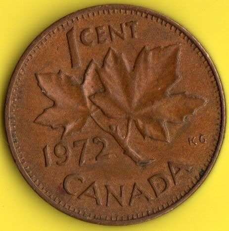 *** 1972 CANADA  1 CENT ***                       SUN364