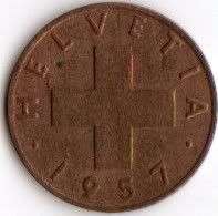 *** 1951 SWITZERLAND 1 RAPPEN  ***