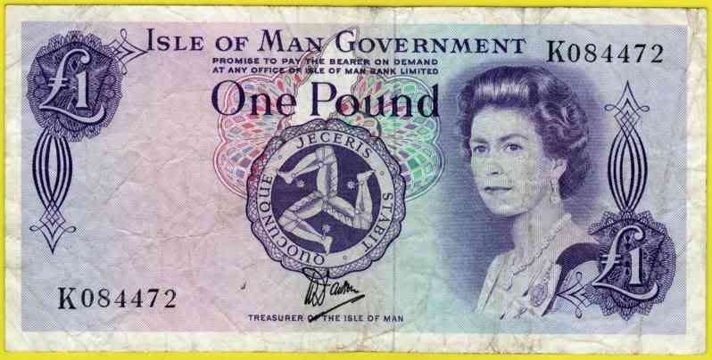 ISLE OF MAN PURPLE 1 NOTE