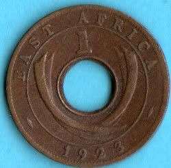 1923 EAST AFRICA ONE CENT                       SUN252