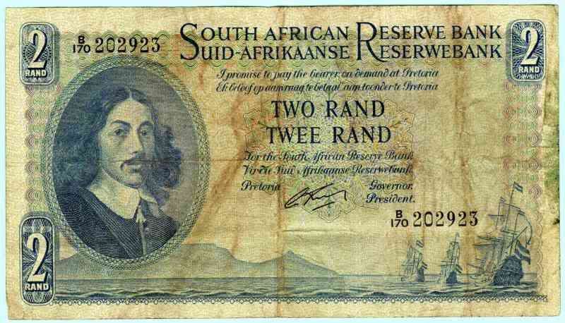 *** 2 RAND NOTE G Rissik B170 202923 ***