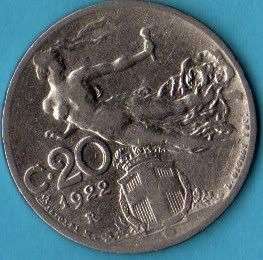 *** 1922 ITALIA COIN ***                          SUN272