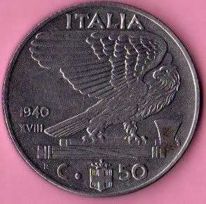 ITALY 50 Centesimi (1940)                                         SUN291