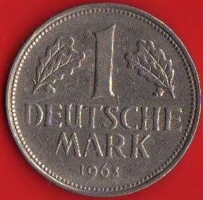 1963  1 DEUTSCHE MARK coin                                  SUN293
