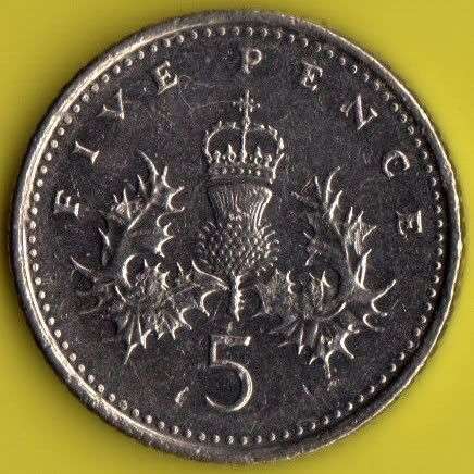 *** 1999 Great Britain 5 Pence ***                                         SUN327