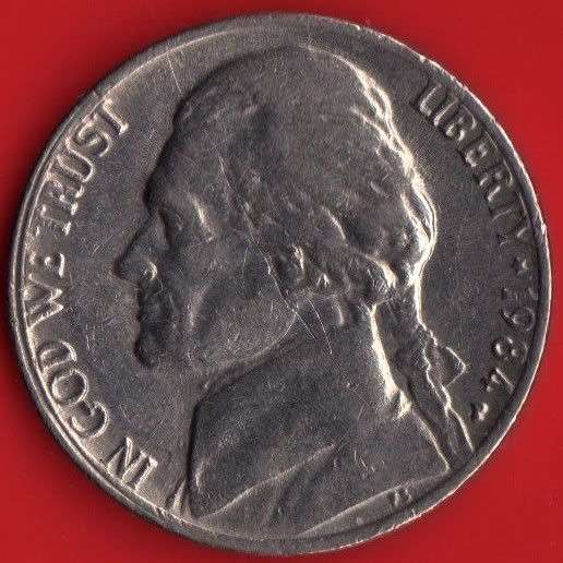 *** 1984 USA FIVE CENTS ***                        SUN343